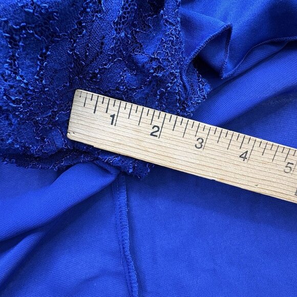 Sweet Storm Romper Blue L Sheer Overlay Mesh Panel Train Lace Whimsical Ren Fair - Picture 11 of 16